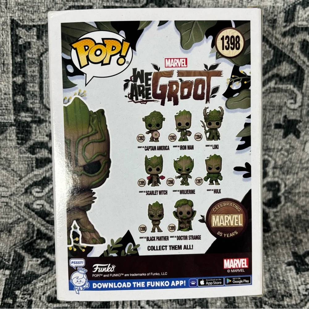 Funko Pop Marvel GROOT‎ As BLACK PANTER # 1398 NIB